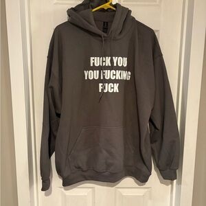 Charcoal Hoodie with Bold Text